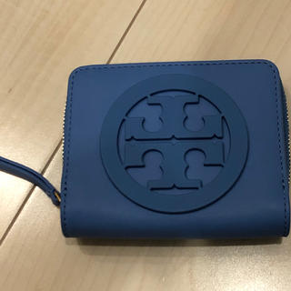 トリーバーチ(Tory Burch)の新品 正規品 トリーバーチ コンパクト ミニ 二つ折り財布 ブルー(折り財布)