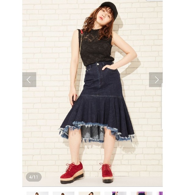 CECIL McBEE(セシルマクビー)のデニムマーメイドスカート レディースのスカート(ひざ丈スカート)の商品写真