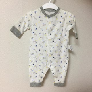 ユニクロ(UNIQLO)のドック柄 ロンパース 60cm(ロンパース)