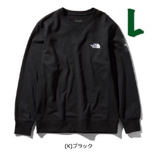 ザノースフェイス(THE NORTH FACE)の Square Logo Crew　スクエアロゴクルー 黒 L　19ss(スウェット)