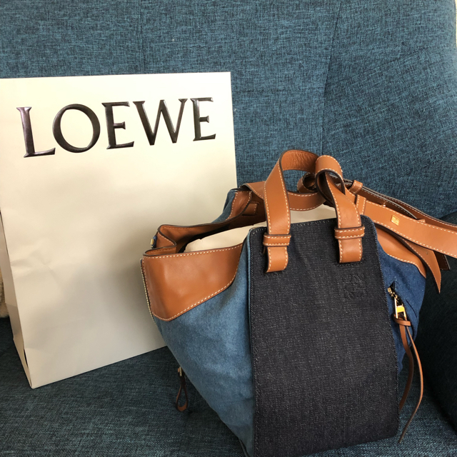 雑誌掲載 正規品 新品 Loewe(ロエベ) デニム ハンモック スモール