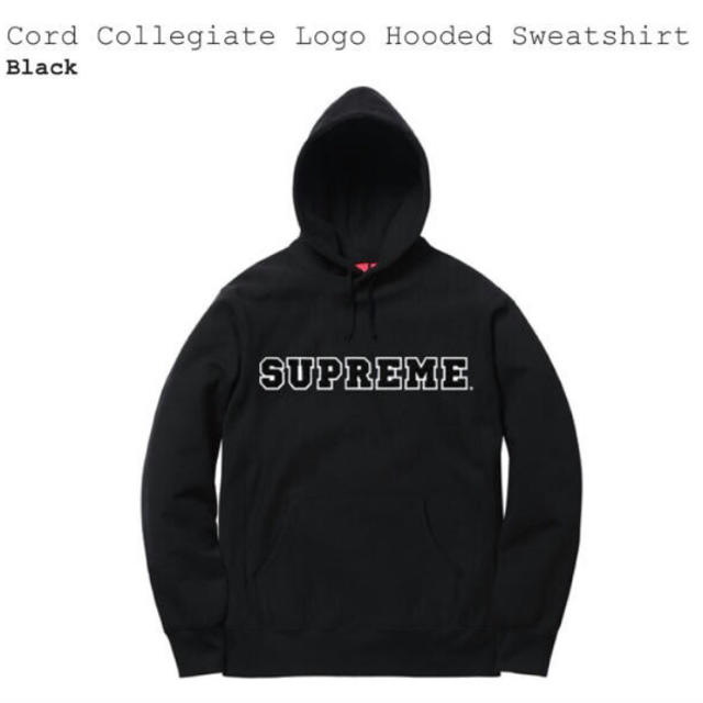 Supreme - hooded logo collegiate cord 18ss supreme パーカー 話題の行列