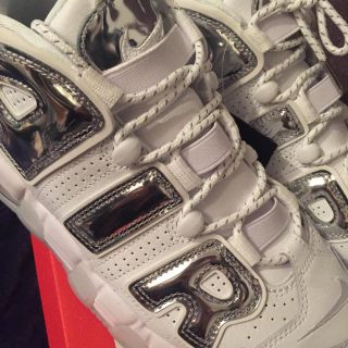 ナイキ(NIKE)の NIKE AIR MOREUPTEMPO クローム シルバー(スニーカー)