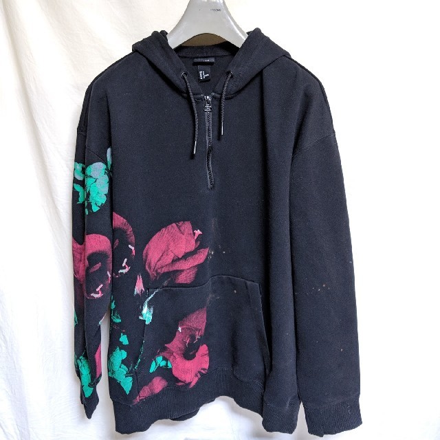 H&M - H&M花柄プリントハーフZIPスウェットパーカーの通販 by Mino's shop|エイチ ...
