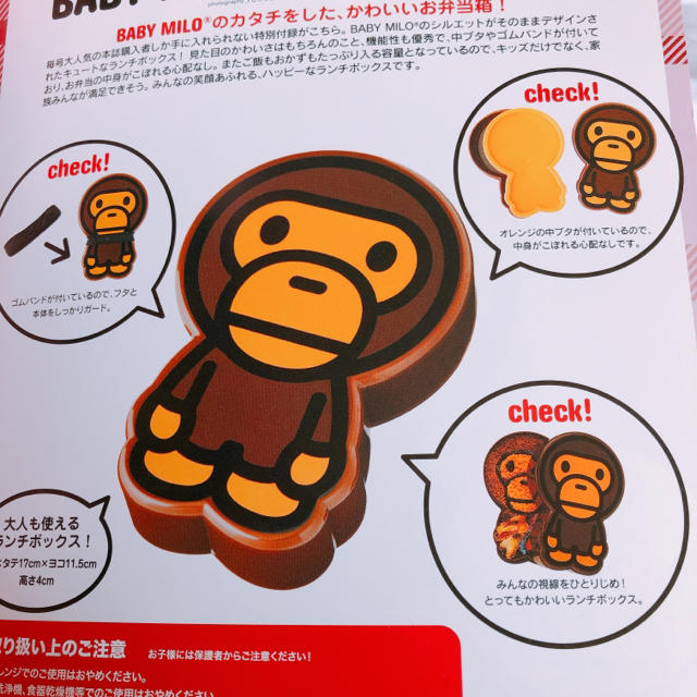 A BATHING APE(アベイシングエイプ)のABATHINGAPE  ランチボックス インテリア/住まい/日用品のキッチン/食器(弁当用品)の商品写真