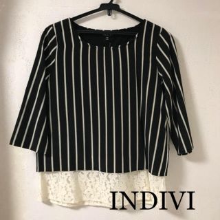 インディヴィ(INDIVI)の♡新品未使用！インディヴィストライプブラウス♡(シャツ/ブラウス(長袖/七分))