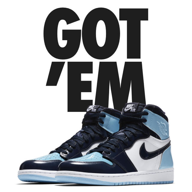 NIKE AIR JORDAN 1 UNC PATENT 24cm