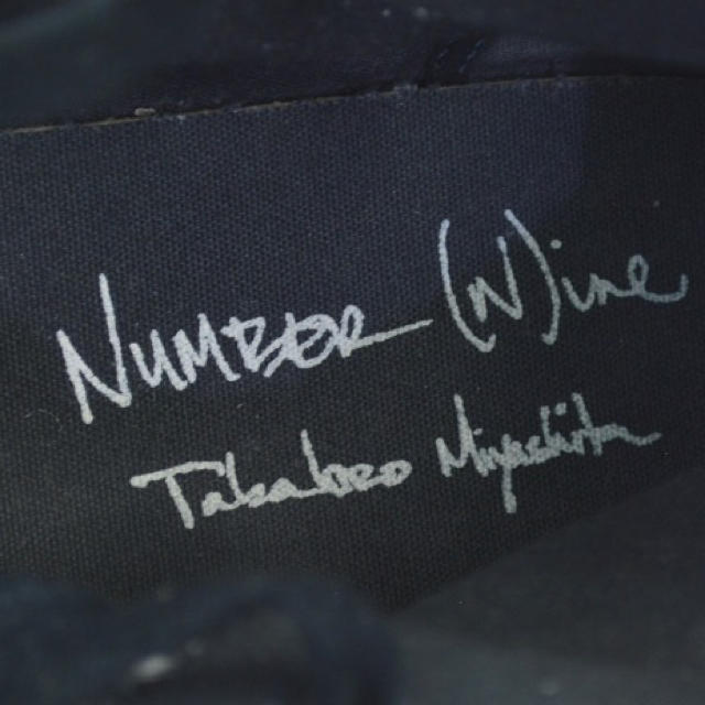 NUMBER (N)INE(ナンバーナイン)の(美品)NUMBER NINE ハイカットスニーカー RED 7 メンズの靴/シューズ(スニーカー)の商品写真