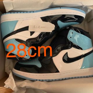 ナイキ(NIKE)の jordan1 unc patent blue chill w28cm(スニーカー)