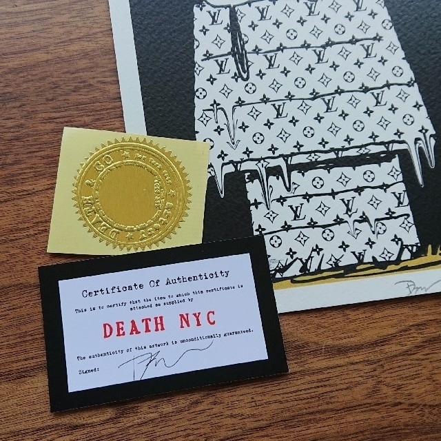【S】スヌーピー ルイヴィトン 屋根 ホワイト DEATH NYC 限定ポスター 1