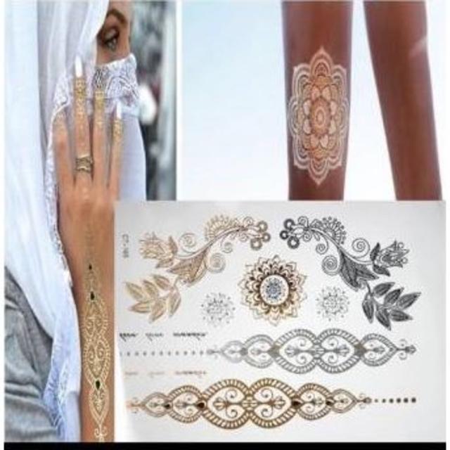 Hot gold tattoo stickers glitter tatoo  レディースのレディース その他(その他)の商品写真