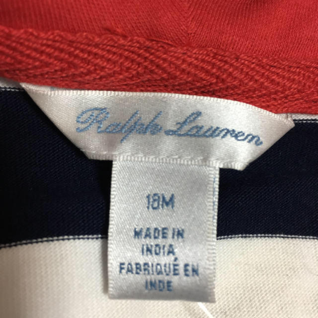 POLO RALPH LAUREN(ポロラルフローレン)の【新品タグ付き】ポロ ラルフローレン ボーダーパーカー 18m キッズ/ベビー/マタニティのベビー服(~85cm)(カーディガン/ボレロ)の商品写真