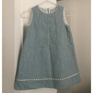 ザラ(ZARA)の！Zara ブルー系 ワンピース 110サイズ キッズ ノースリーブ ドレス(ドレス/フォーマル)