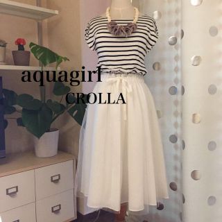 アクアガール(aquagirl)のcrollaチュールワンピース(ひざ丈ワンピース)