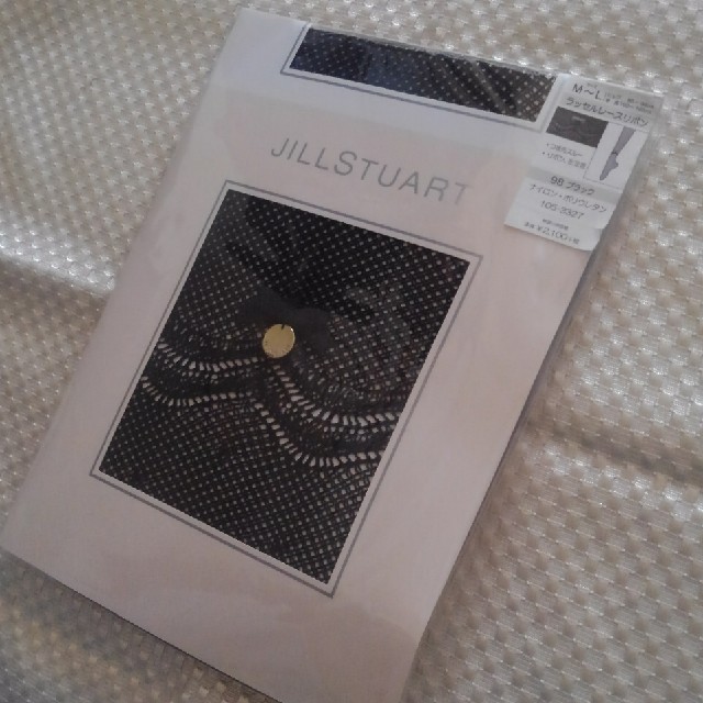 JILLSTUART(ジルスチュアート)の【JILLSTUART値下げ！】ラッセルレースリボン網タイツ　ロゴ入チャーム レディースのレッグウェア(タイツ/ストッキング)の商品写真