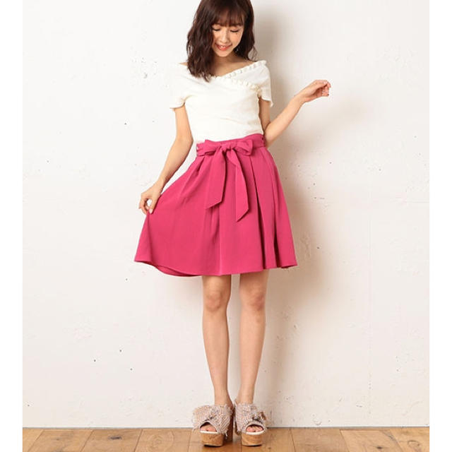 MIIA(ミーア)のMIIA リボンスカート レディースのスカート(ひざ丈スカート)の商品写真