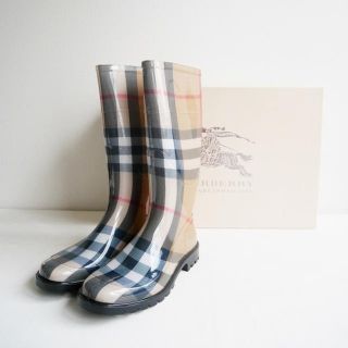 バーバリー(BURBERRY)の美品BURBERRY レインブーツ 37 室内試着のみ(レインブーツ/長靴)