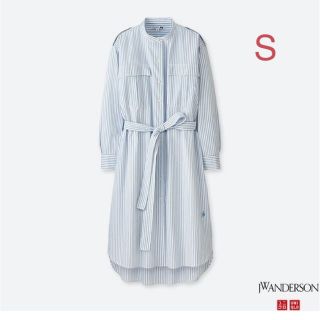 ユニクロ(UNIQLO)のユニクロ×JW アンダーソン エクストラファインコットンストライプワンピース／S(ロングワンピース/マキシワンピース)