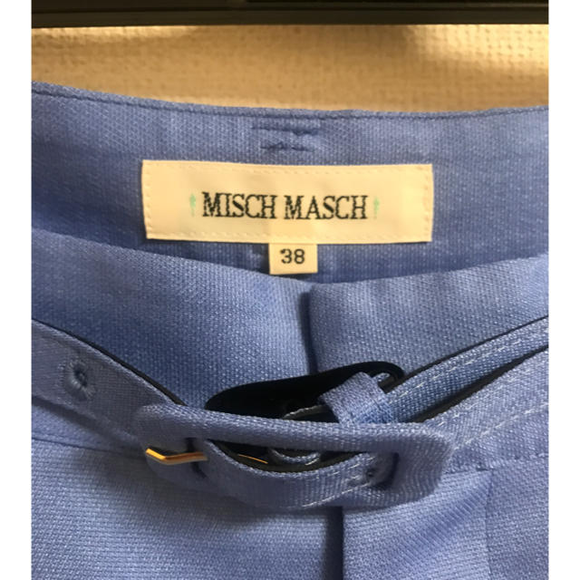 MISCH MASCH(ミッシュマッシュ)のミッシュマッシュ♡七分丈ワイドパンツ／ガウチョパンツ♡ブルーM美品 レディースのパンツ(カジュアルパンツ)の商品写真