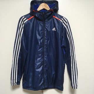 アディダス(adidas)のアディダス adidas ネイビーブルー ウィンドブレーカー L(ジャージ)