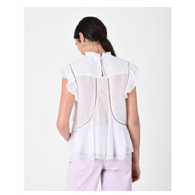 ISABEL MARANT ETOILE TREYA エンブロイダリーブラウス 100%の保証