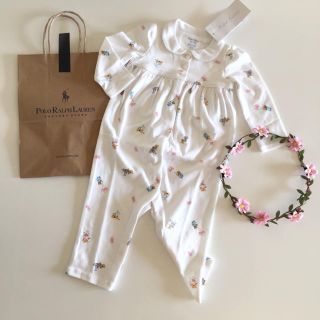 ラルフローレン(Ralph Lauren)の新品♡ラルフローレン♡9M♡75♡ポロベア♡ロンパース カバーオール 前開き(カバーオール)