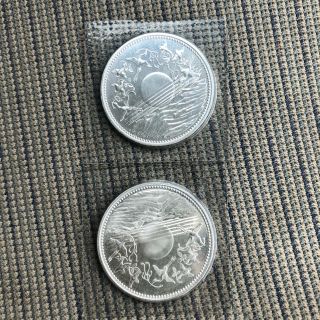 天皇陛下御在位六十年記念 1万円銀貨 2枚(貨幣)