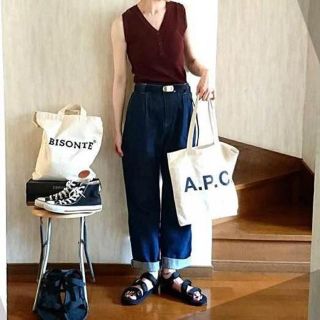 アーペーセー(A.P.C)の【新品/未使用】A.P.C. トートバッグ 白 ファスナー 男女兼用(トートバッグ)