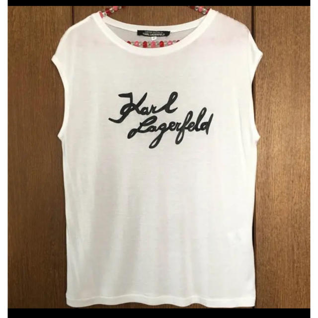 Karl Lagerfeld(カールラガーフェルド)の最終値下げ☆カールラガーフェルド☆トップスTシャツ☆40 レディースのトップス(Tシャツ(半袖/袖なし))の商品写真