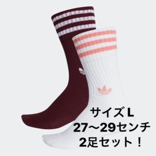 アディダス(adidas)の新品 アディダス サイズL ソックス 靴下 adidas  27〜29センチ(ソックス)