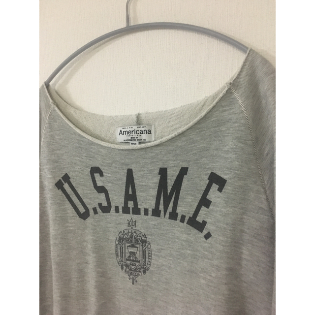 AMERICANA(アメリカーナ)の美品/Americana/USAME カットオフ ワイドスウェット レディースのトップス(Tシャツ(長袖/七分))の商品写真