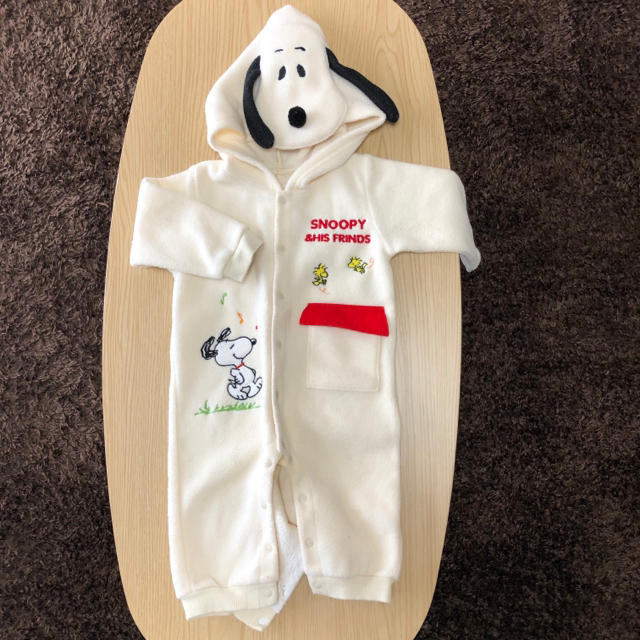 SNOOPY(スヌーピー)のスヌーピー カバーオール おくるみ キッズ/ベビー/マタニティのベビー服(~85cm)(カバーオール)の商品写真