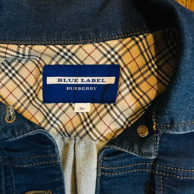 BURBERRY BLUE LABEL(バーバリーブルーレーベル)の美品★バーバリーブルーレーベル デニムジャケット レディースのジャケット/アウター(Gジャン/デニムジャケット)の商品写真