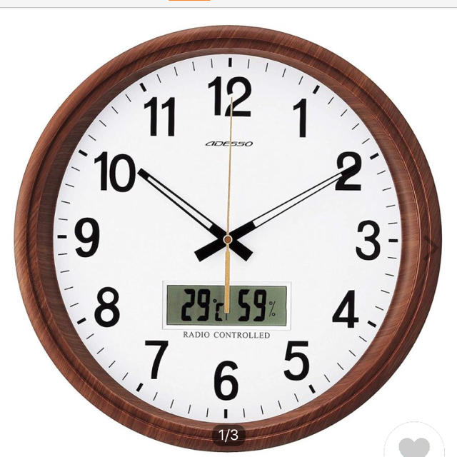 電波時計 掛け時計 インテリア/住まい/日用品のインテリア小物(掛時計/柱時計)の商品写真