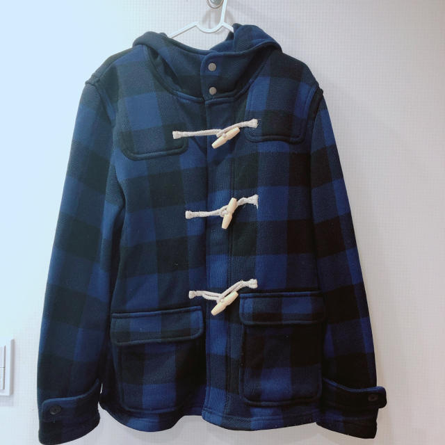 GU(ジーユー)の美品 GU ダッフルコート 青 ブラック ブランド ユニクロ 冬 メンズ xxl レディースのジャケット/アウター(ダッフルコート)の商品写真