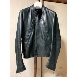 マルタンマルジェラ(Maison Martin Margiela)のマルジェラ ホースレザー 八の字 ライダース ポールハーデン  ギャルソン(ライダースジャケット)