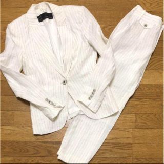 ZARA セットアップ　白　パンツ　ジャケット