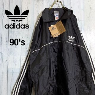 アディダス(adidas)の【新品】90's  adidas ナイロンジャケット デカロゴ トレフォイル(ナイロンジャケット)