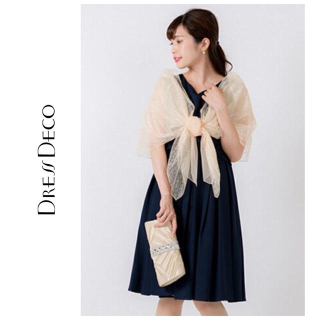 新品♡dress deco♡メロンチュールショレロ♡ベージュ レディースのフォーマル/ドレス(その他)の商品写真