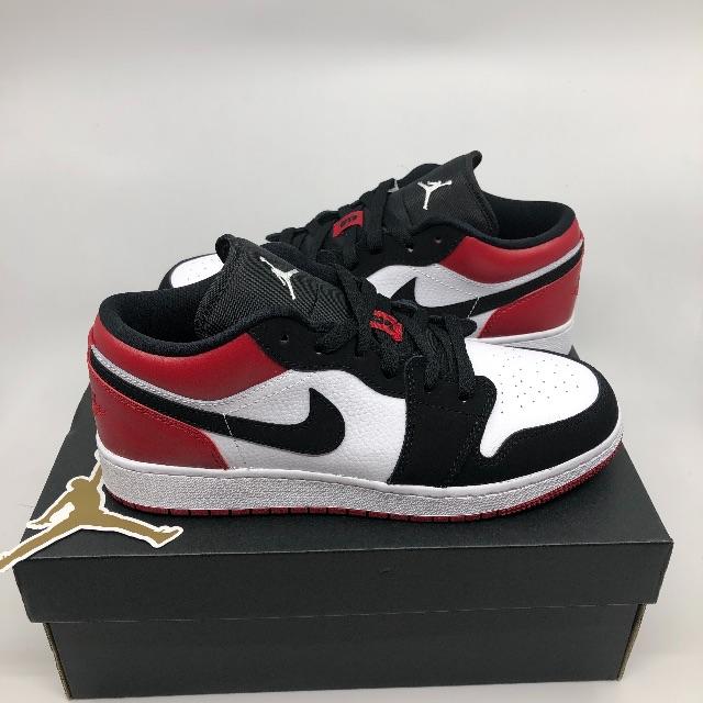 23.5 Nike Air Jordan 1 Low GS Black Toe