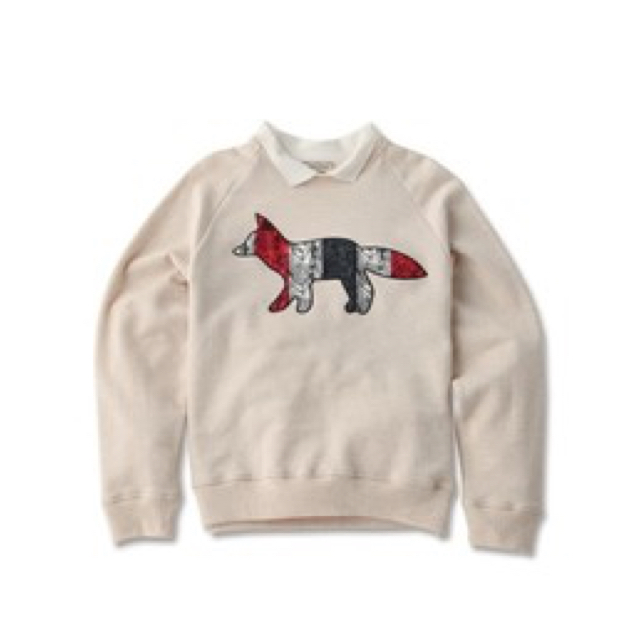 メゾンキツネ MAISON KITSUNE 襟付きスウェット サイズXS