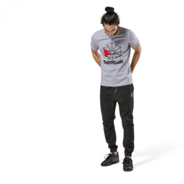 Reebok(リーボック)の新品 リーボック Reebok F グラフィック Tシャツ グレー メンズのトップス(Tシャツ/カットソー(半袖/袖なし))の商品写真