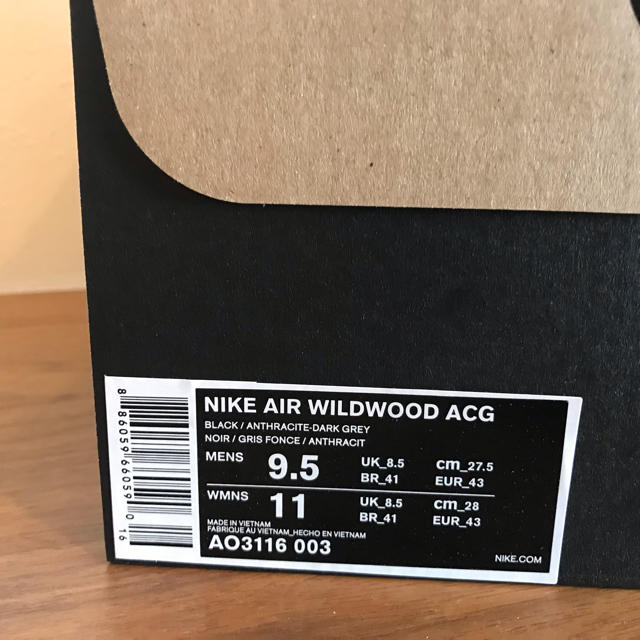 NIKE(ナイキ)の【新品】 NIKE ACG Air Wildwood Triple Black メンズの靴/シューズ(スニーカー)の商品写真