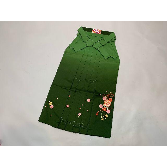 袴　単品　女性用　緑地　暈しグラデーション 刺繍