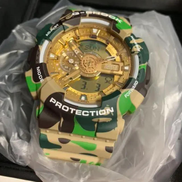 A BATHING APE(アベイシングエイプ)のA BATHING APE x G-SHOCK GA-110 新品未使用 正規品 メンズの時計(腕時計(デジタル))の商品写真