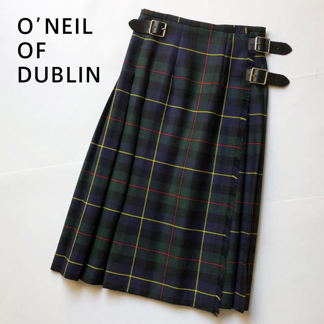 O'NEIL OF DUBLIN チェック ラップスカート オニールオブダブリンの