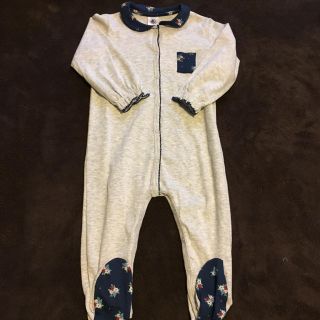 プチバトー(PETIT BATEAU)の値下げ  新品  プチバトー  ロンパース  18m  足つき(ロンパース)