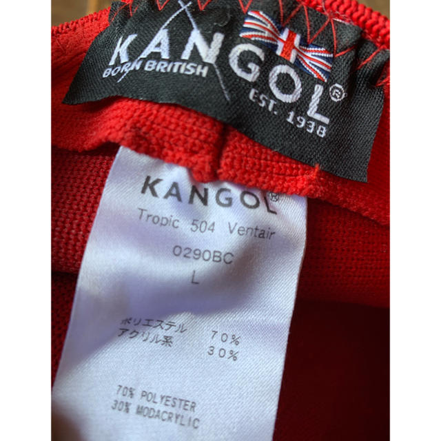 KANGOL(カンゴール)のカンゴール ハンチング キャップ メッシュ 赤 レッド メンズの帽子(ハンチング/ベレー帽)の商品写真