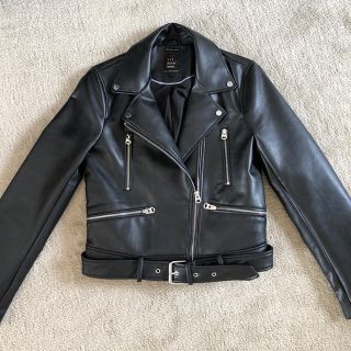 ザラ(ZARA)のR♡様専用 ZARA ザラ レザーテイストライダースジャケット レディース(ライダースジャケット)