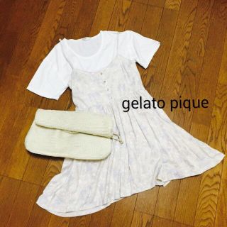 ジェラートピケ(gelato pique)の【gelatopique】花柄ワンピース(ひざ丈ワンピース)